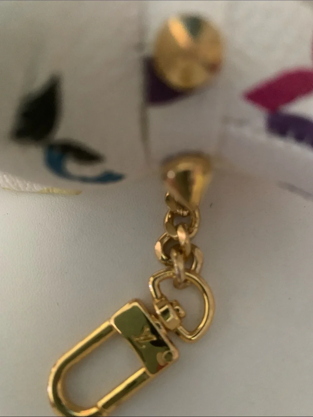Rare multicolor French bulldog purse/bag charm keychain